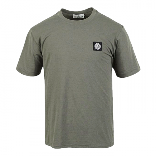 STONE ISLAND 로고 패치 아이스쿨링 반팔티