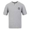 STONE ISLAND 로고 패치 헨리넥 와플 니트