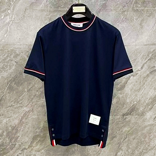 THOMBROWNE 코튼 밀라노 스트라이프 티셔츠