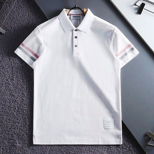 THOMBROWNE 삼선로고 포인트 카라 티셔츠