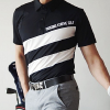 P*G GOLF 스트라이프 스넵버튼 카라 티셔츠