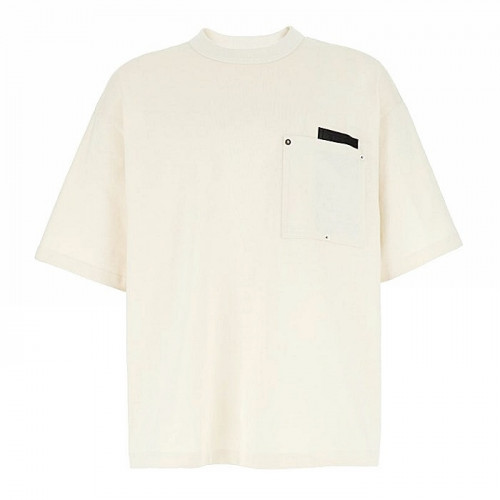 BOTTEGA VENETA 레더패치 포켓 티셔츠