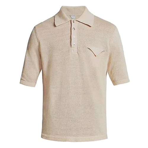 BOTTEGA VENETA 라이트리넨 니티드 폴로