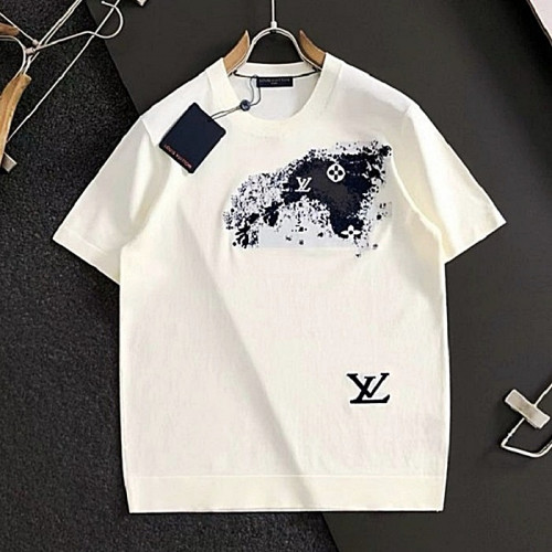 LOUIS VUITTON 스페이스 자수 로고 라운드 니트