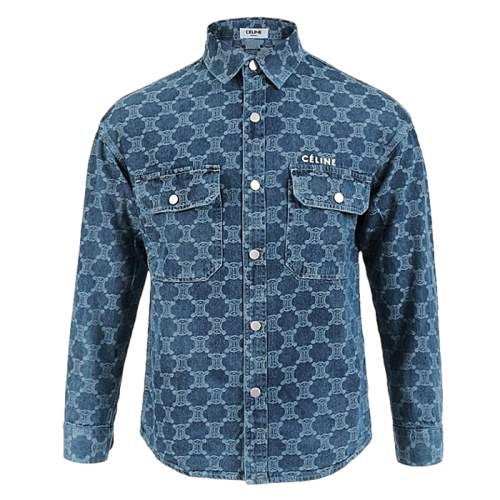 CELINE 트리오페 멀티자수 데님 셔츠
