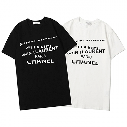 SAINT LAURENT 빈티지 라운드 반팔 티셔츠