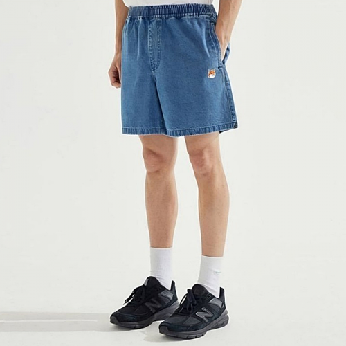 메종키*네 MAISON KITSUNE 폭스헤드 데님 하프팬츠