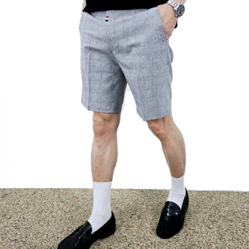 THOM BROWNE 체크 슬랙스 반바지 682