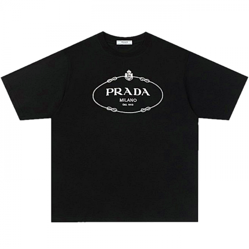 PRADA 카나파 로고드 티셔츠