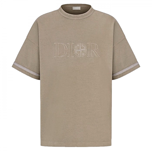 DIOR x STONE 로고 오버사이즈 핏 반팔 티셔츠