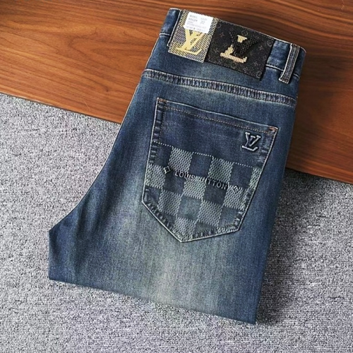 LOUIS VUITTON 모노그램 하프로고 데님진