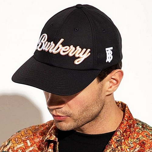 버*리 BURBERRY 로고 자수 볼캡