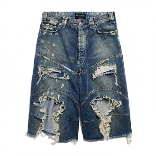 발렌시*가 BALENCIAGA 슈퍼디스트 데님 쇼츠