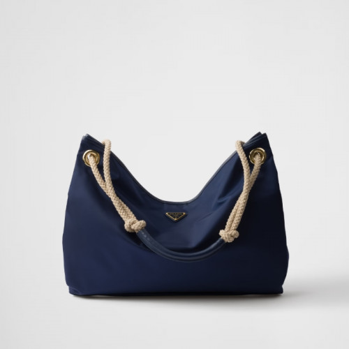 프라다 마리너 리나일론 라지 숄더백 - 발틱 블루