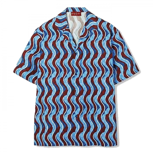 GUCCI 섀도우 웨이브 숏슬리브 셔츠