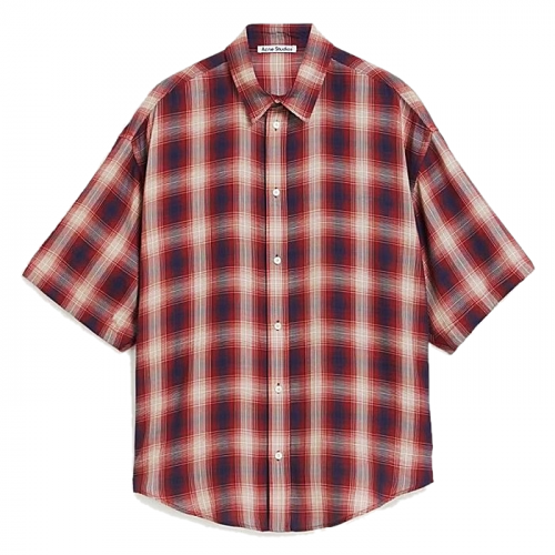 ACNE STUDIOS 앙상블 체크드 숏슬리브 셔츠