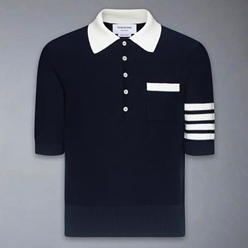 THOM BROWNE 헥터 카라 반팔티셔츠