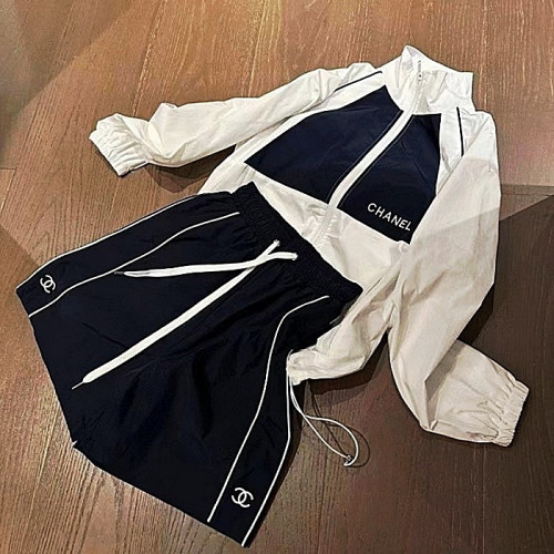 샤넬 CHANEL 로고 바람막이&팬츠 셋업 SET