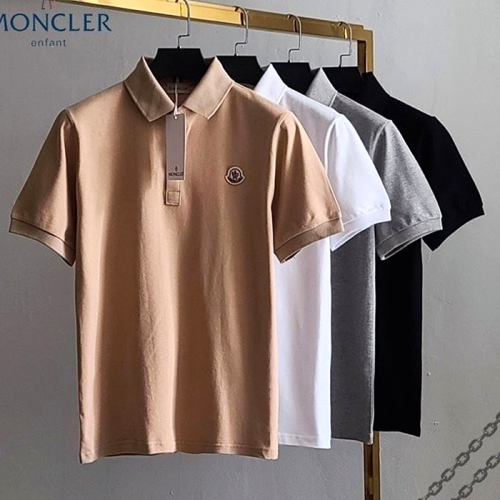 MONCLER 카라 백삼선 반팔 카라티셔츠