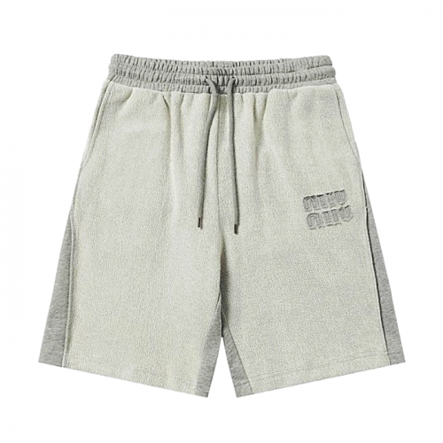 미우 MIUMIU 리버스패널 스웻쇼츠