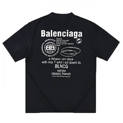 발렌시*가 BALENCIAGA 인바이어로고 티셔츠