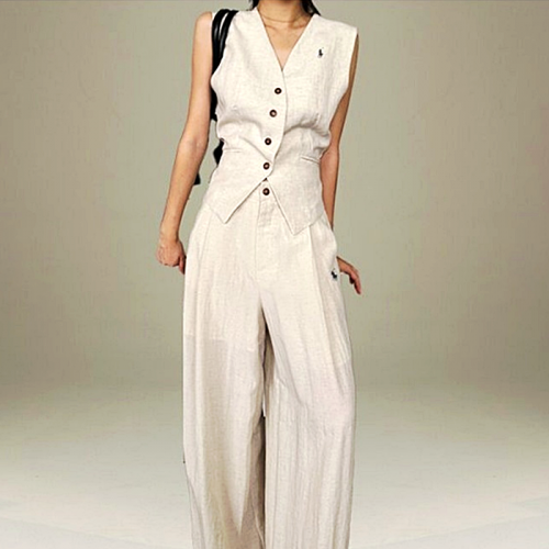 랄프로렌 polo ralphlauren  린넨 베스트 셋업 SET