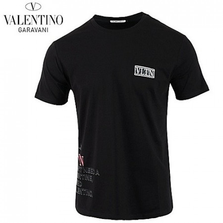 VALENTINO 레터링로고 실켓 티셔츠