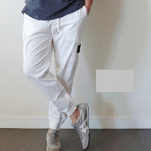 STONE ISLAND 린넨스판 카고 팬츠