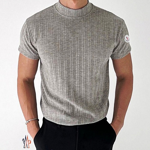 몽클*어 MONCLER 벨루어 골지 반목 니트 반팔