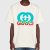 GUCCI 프린트 로고 반팔티셔츠