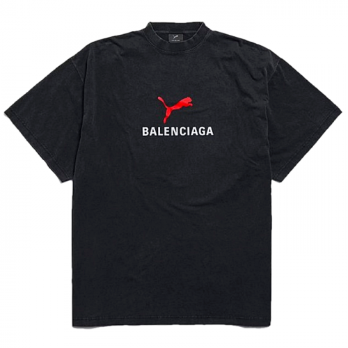 발렌시*가 BALENCIAGA 페이디드 푸마 티셔츠