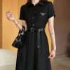 PRADA 베이직 벨트 원피스