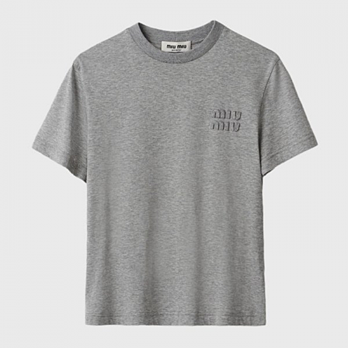 미우 MIUMIU 아이코닉패치드 티셔츠