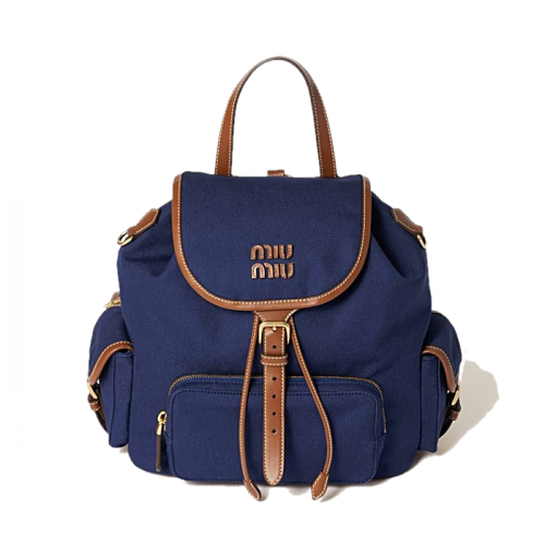 미우미우  MIUMIU 캔버스 및 가죽 백팩