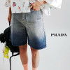 프라다 PRADA 그라데님 반바지