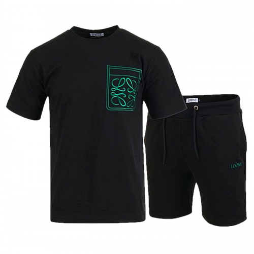 로에베 LOEWE 그린 자수 반팔 & 반바지 셋업