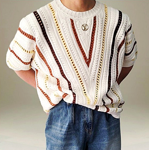 루이비통 LOUIS VUITTON 브이 스카시 니트반팔