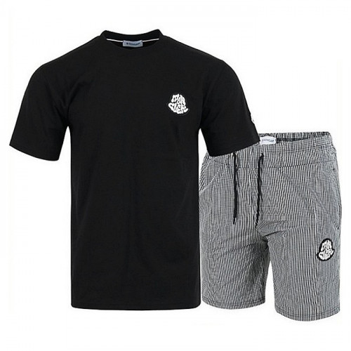 몽클레어 MONCLER 시어링 로고 반팔 & 우븐 반바지 셋업