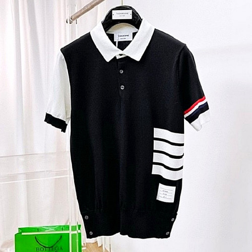 THOM BROWNE TB 언발배색 카라 티셔츠