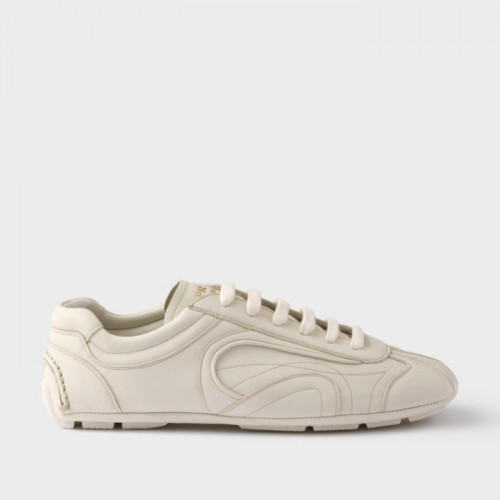 PRADA 몬테카를로 리에디션 2005 앤티크 나파 가죽 스니커즈 - 초코화이트