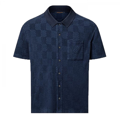 LOUIS VUITTON 프렌치 다미에 테리 숏슬리브 셔츠