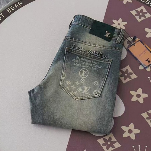 LOUIS VUITTON 엠보 레터링로고 골드파츠 스판 데님진