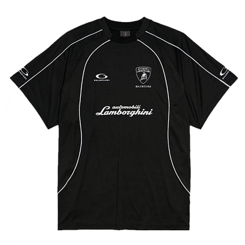 BALENCIAGA 오토모빌리 람보르기니 로고 패널 티셔츠