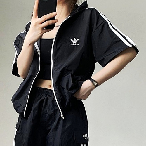 아디다스 ADIDAS 삼선 반팔 집업