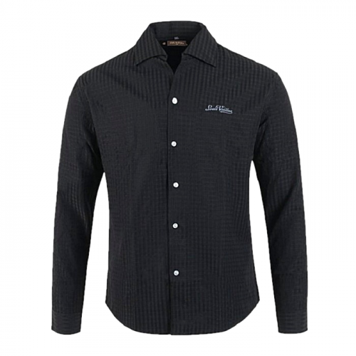 LOUIS VUITTON 자수로고 백레더 다미 슬림 셔츠