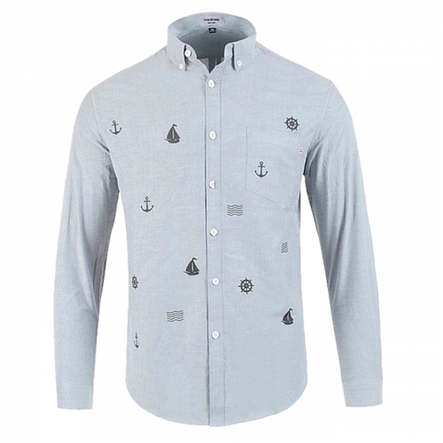 LOUIS VUITTON 멀티 마린 프린팅 옥스포드 셔츠