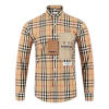 BURBERRY 시그니처 레터링 긴팔 체크 셔츠