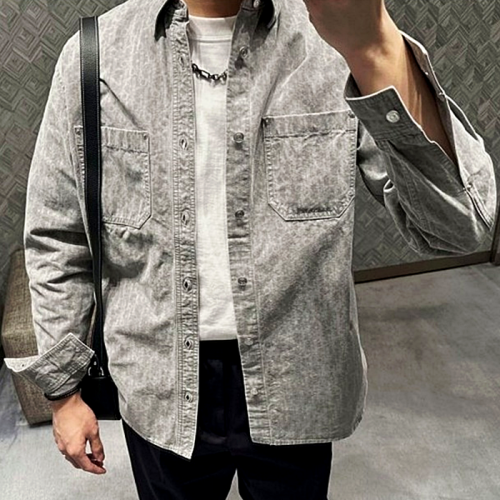 DIOR 오블리크 패턴 데님 셔츠 자켓
