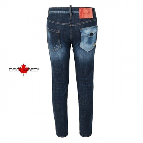 DSQUAR*D2  스티치 포켓 슬림일자진