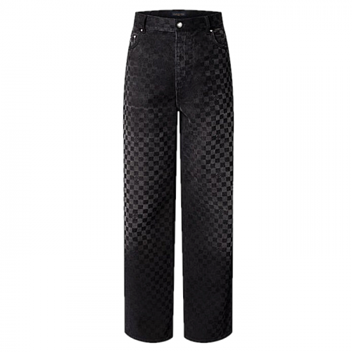 LOUIS VUITTON 플록 다미에 데님팬츠